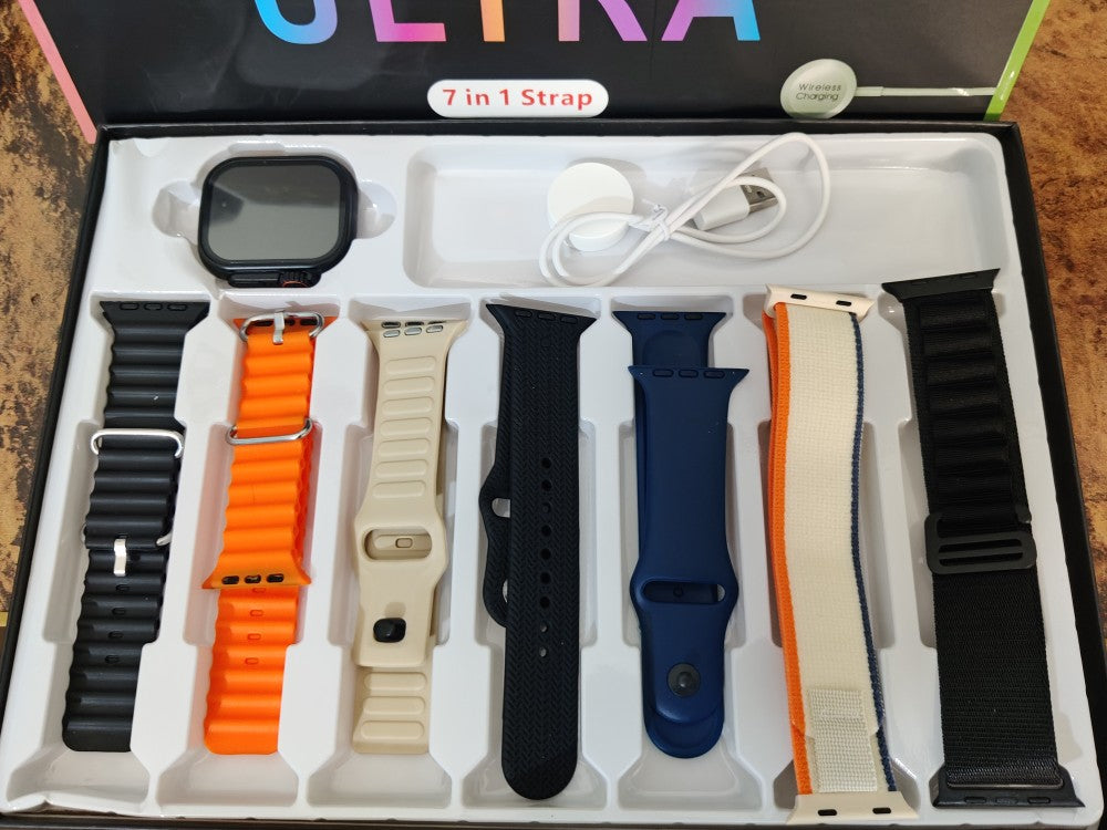 S10 Ultra 2 smart watch with 7 Different straps