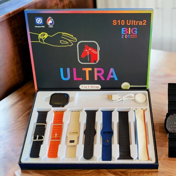 S10 Ultra 2 smart watch with 7 Different straps