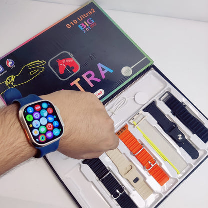 S10 Ultra 2 smart watch with 7 Different straps