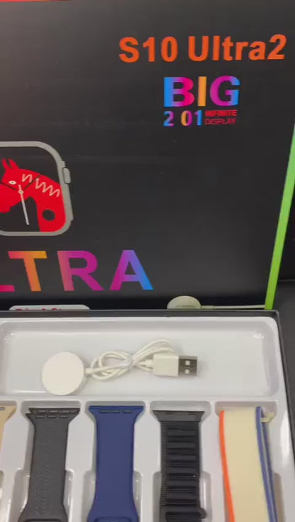 S10 Ultra 2 smart watch with 7 Different straps